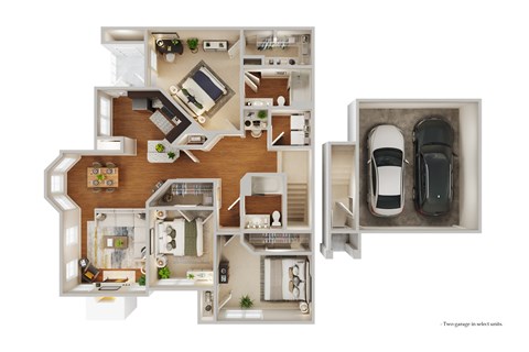 Floor plan for 3 beds, 2 baths, 1465 sqft